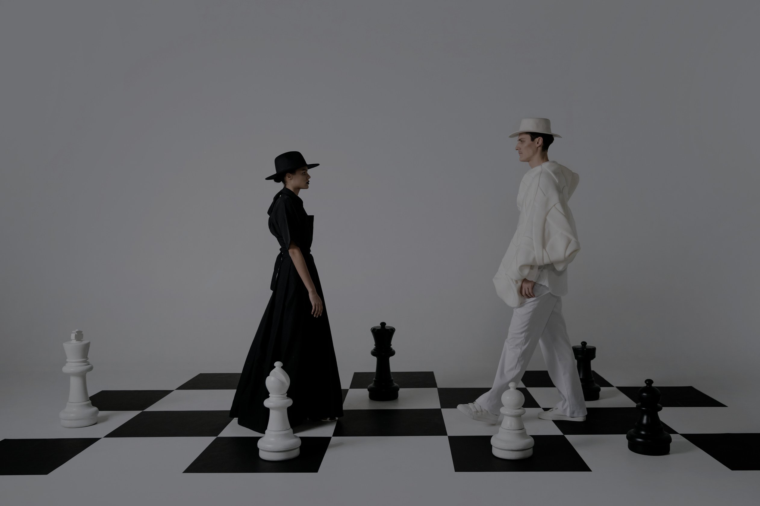 A Man and a Woman in Chess Fashion